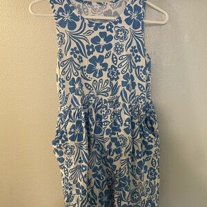 Wonder Nation Blue Floral Kids Casual Dress